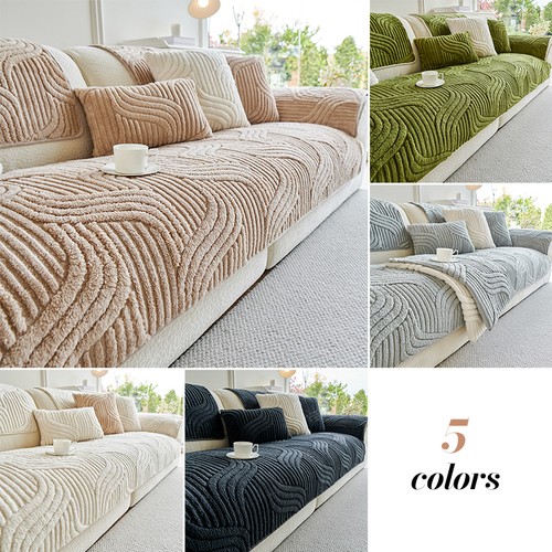 Thick warm plush sofa - warm,